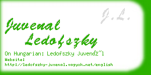 juvenal ledofszky business card